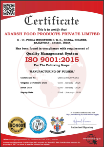 Branded rice packets stacked